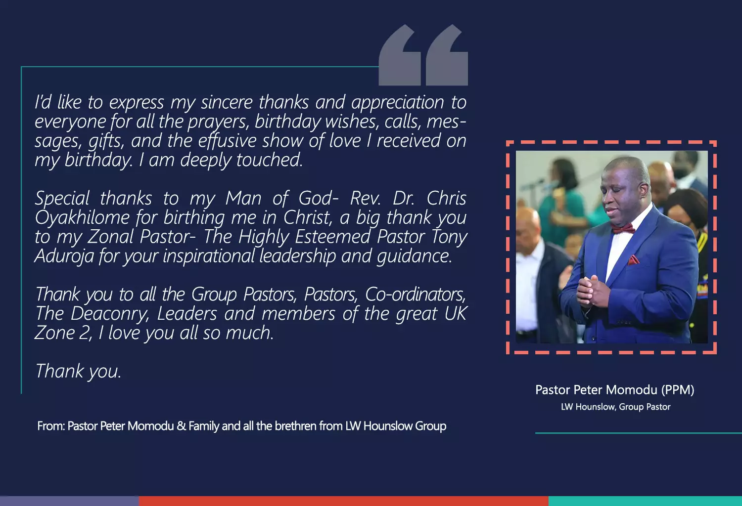 Pst. Peter Momodu avatar picture